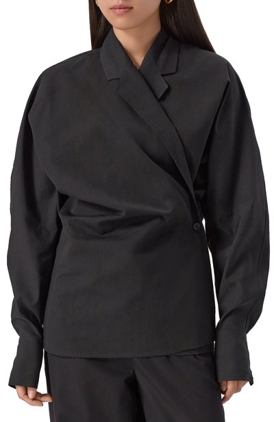 Рубашка из хлопка и льна TOTEME, арт. 253-WRT0543-FB0425, фото 3