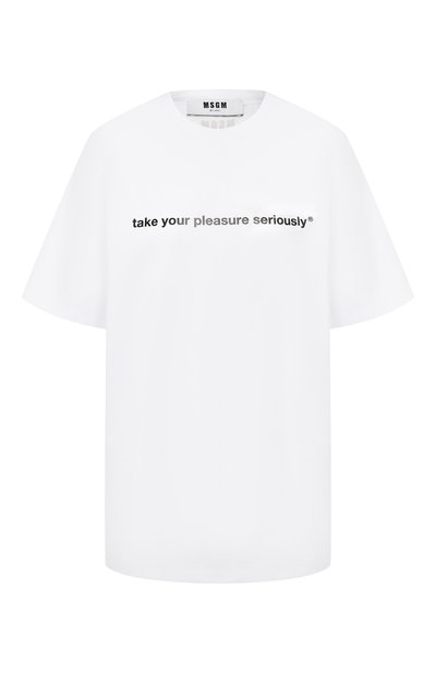 Женская хлопковая футболка MSGM, арт. 2741MDM167 195797