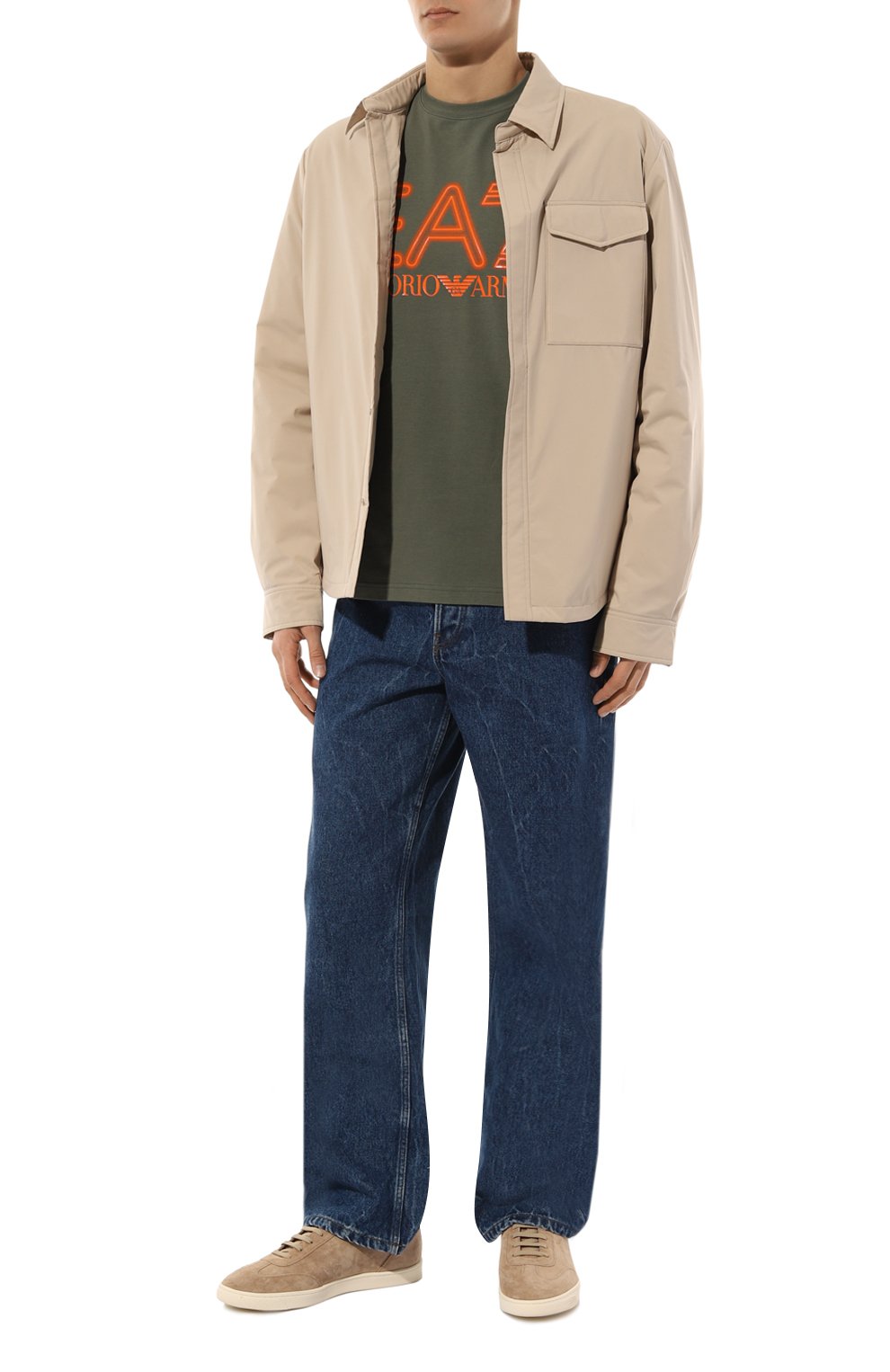 Хлопковая футболка EA7, арт. 3DPT37/PJMUZ, фото 2