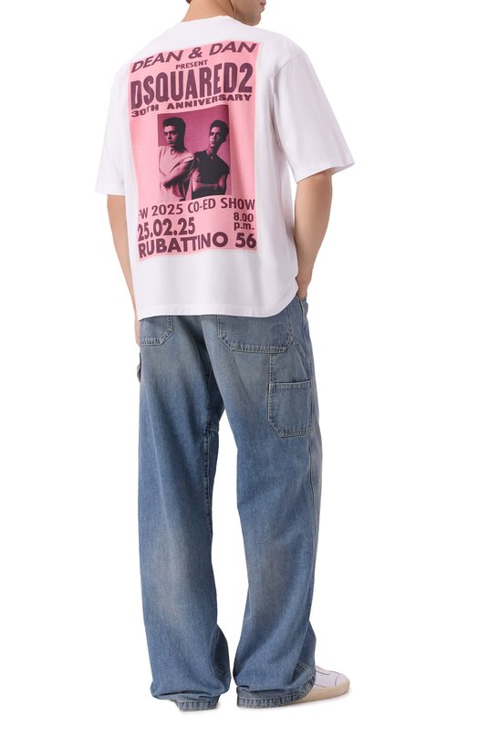 Хлопковая футболка Dsquared2 S71GD1609/D20020 Белый  S71GD1609/D20020 Фото 2