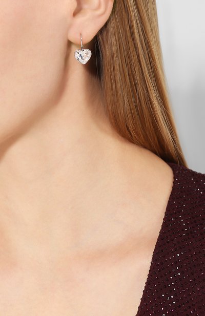 Серьги bella heart SWAROVSKI серебряного цвета по цене 5385 руб., арт. 5515191, фото 2 Серьги bella heart SWAROVSKI, арт. 5515191, фото 2