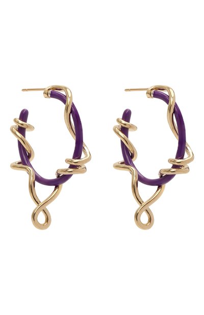 Серьги BEA BONGIASCA фиолетового цвета по цене 110500 руб., арт. VE280YG-P/M, фото 3 Серьги BEA BONGIASCA, арт. VE280YG-P/M, фото 3