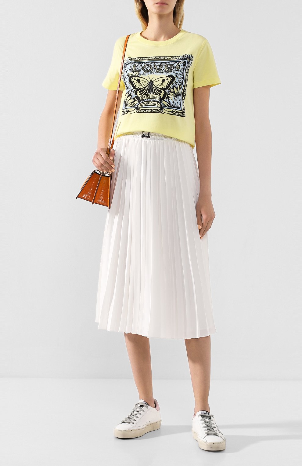 Хлопковая футболка REDVALENTINO желтого цвета по цене 11900 руб., арт. TR3MG05K/4Y2, фото 2 Хлопковая футболка REDVALENTINO, арт. TR3MG05K/4Y2, фото 2