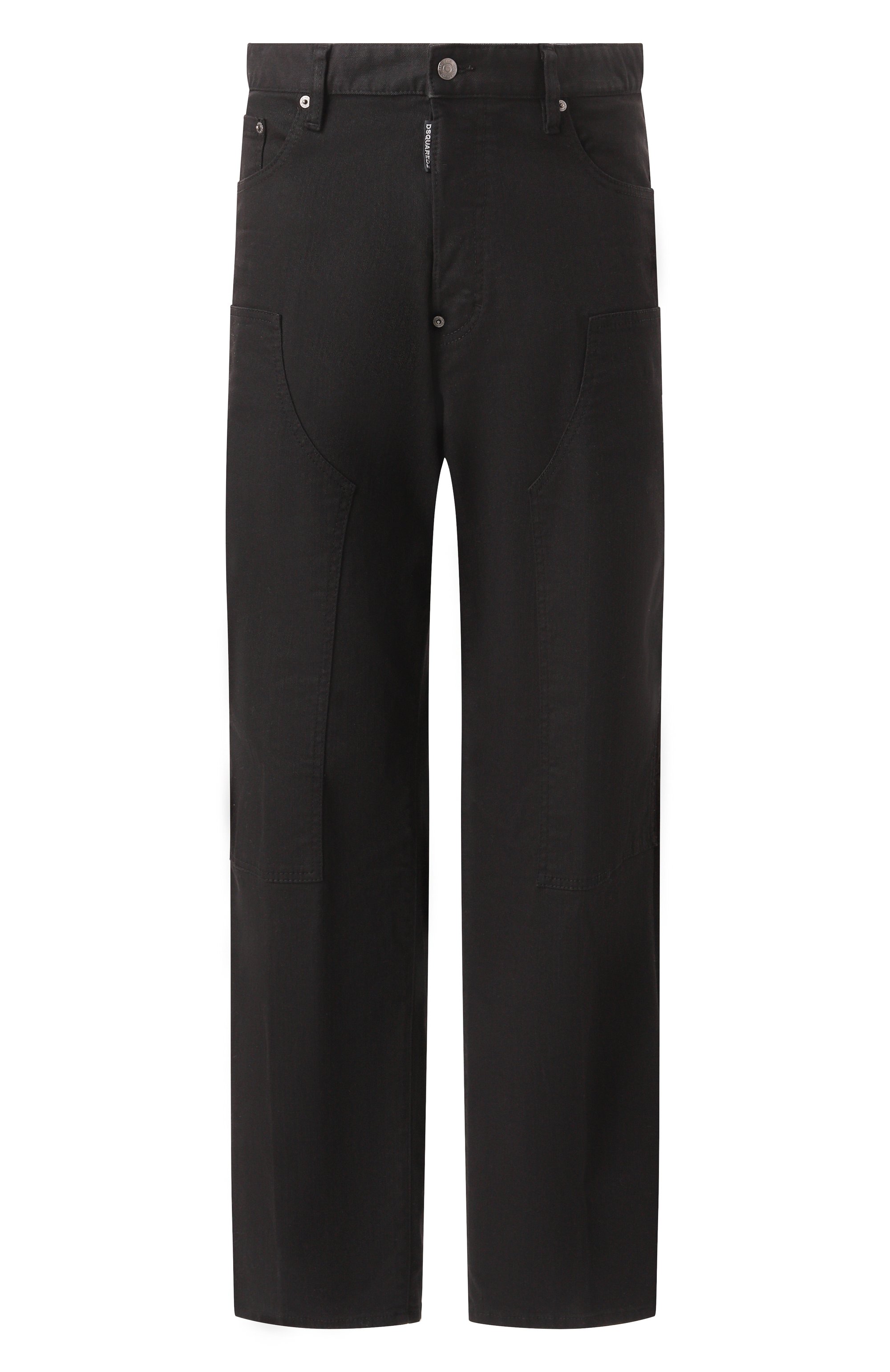 Джинсы loose carpenter DSQUARED2 черного цвета по цене 75450 руб., арт. S74LB1673/S39781, фото 1 Джинсы loose carpenter DSQUARED2, арт. S74LB1673/S39781, фото 1