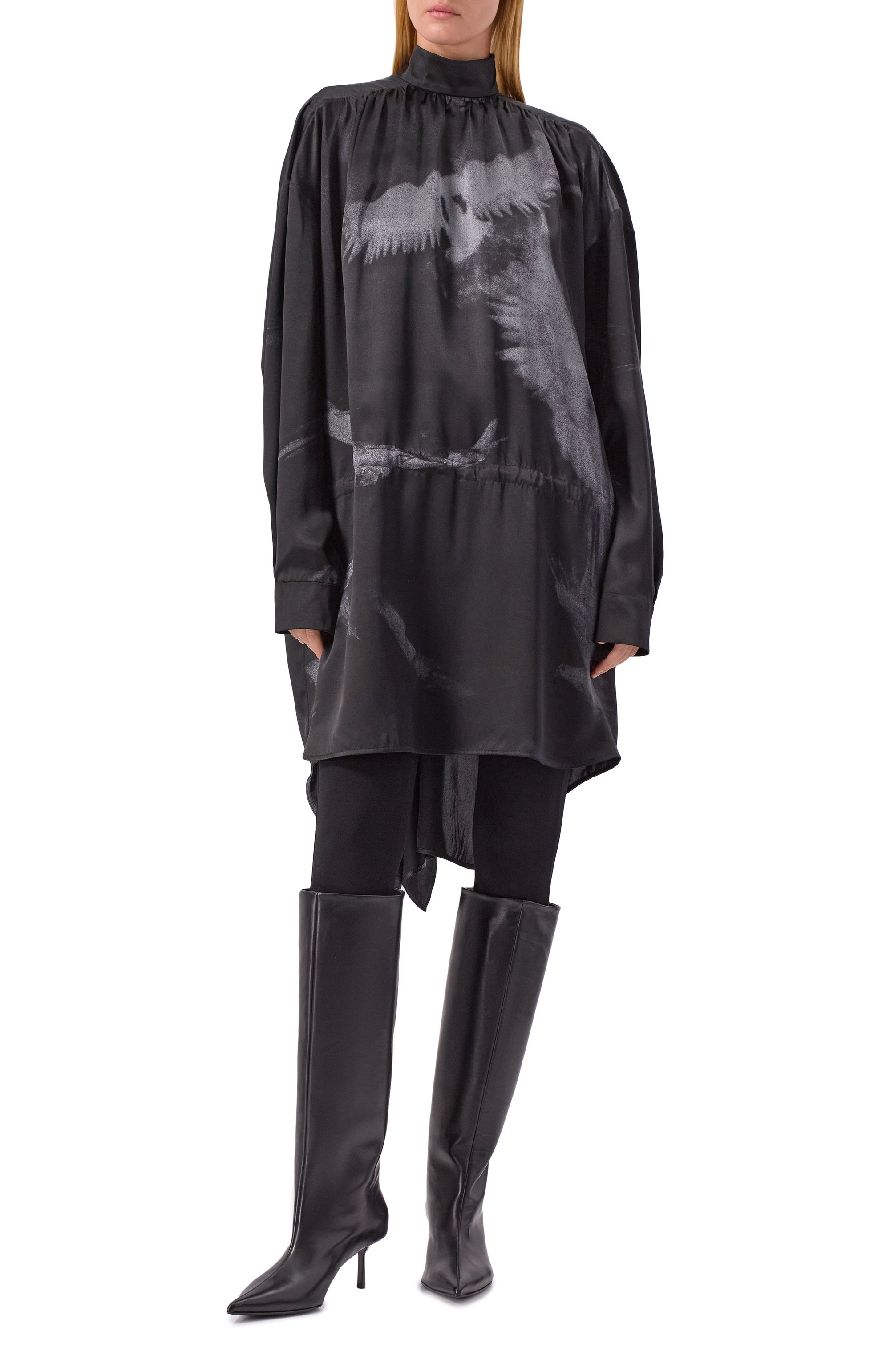 Шелковое платье ANN DEMEULEMEESTER, арт. B0013129/FA658, фото 3