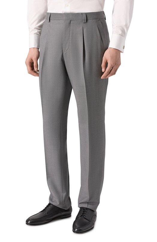 Шерстяные брюки HUGO 50555239 Серый  50555239 Фото 3