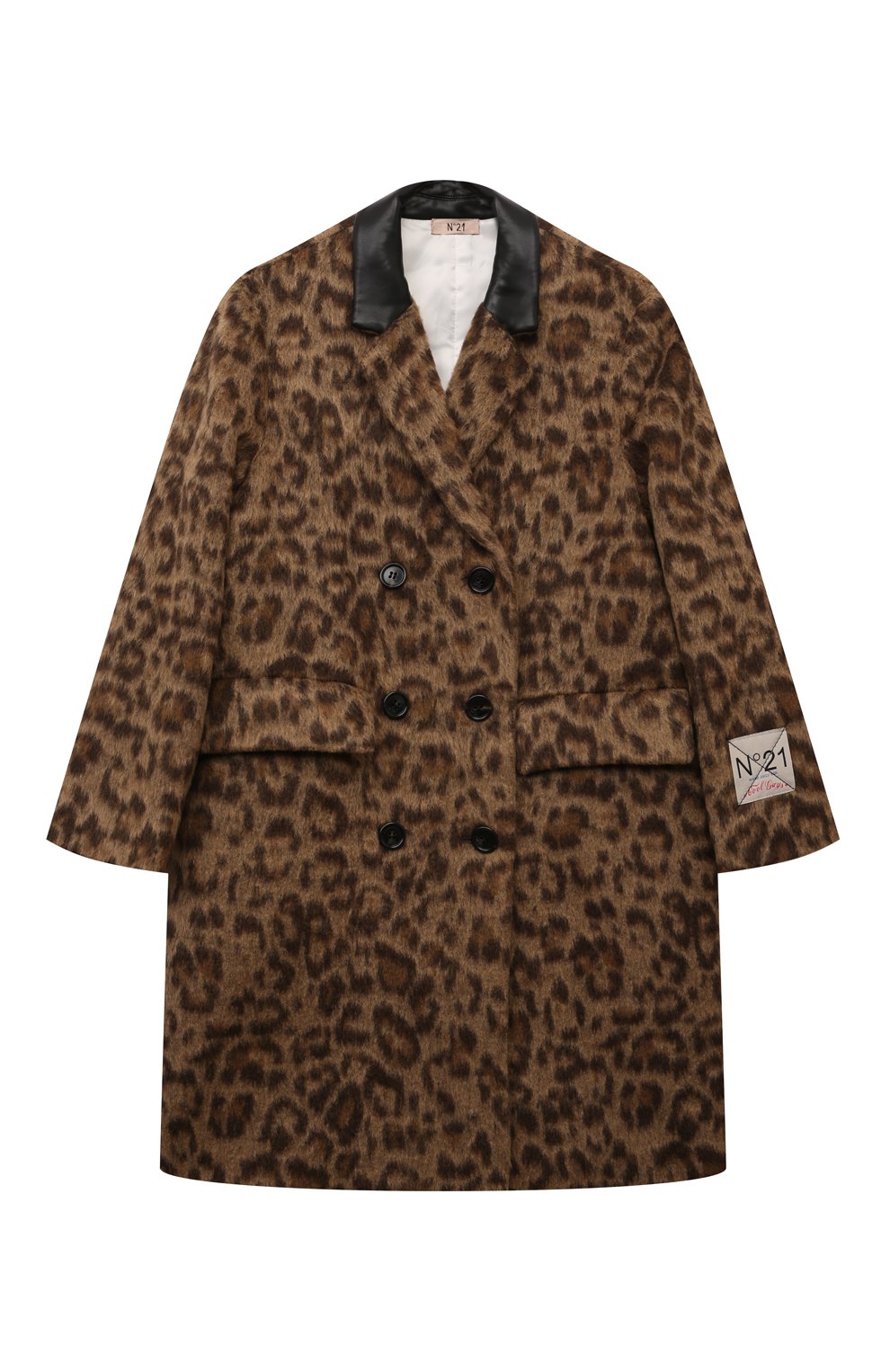 Пальто N21 леопардового цвета по цене 37250 руб., арт. N21983/N0340, фото 1 Пальто N21, арт. N21983/N0340, фото 1