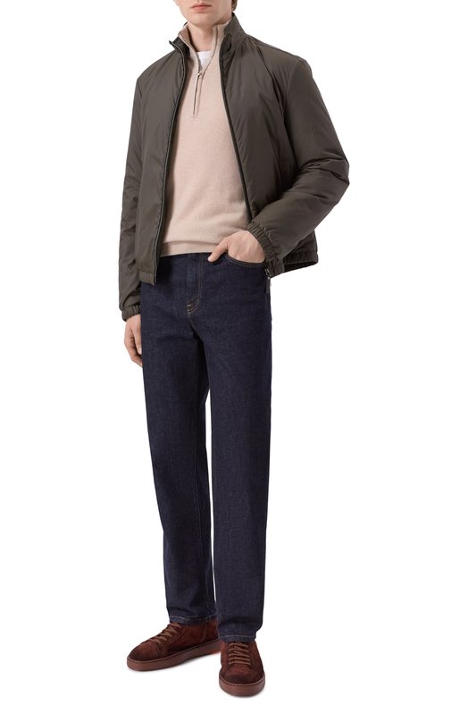 Замшевые кеды Cleanic Santoni MBCG22141F0XKA0L Коричневый  MBCG22141F0XKA0L Фото 2