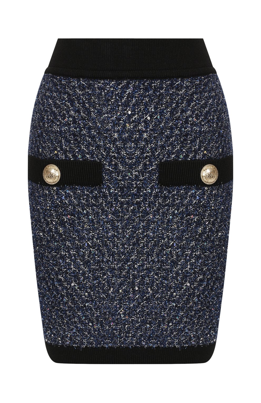 Юбка BALMAIN темно-синего цвета по цене 118500 руб., арт. SF14252/K463, фото 1 Юбка BALMAIN, арт. SF14252/K463, фото 1