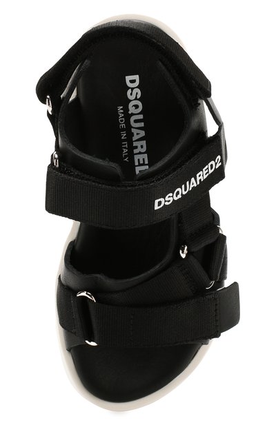 Кожаные сандалии DSQUARED2 черного цвета по цене 15250 руб., арт. 63507/18-27, фото 4 Кожаные сандалии DSQUARED2, арт. 63507/18-27, фото 4
