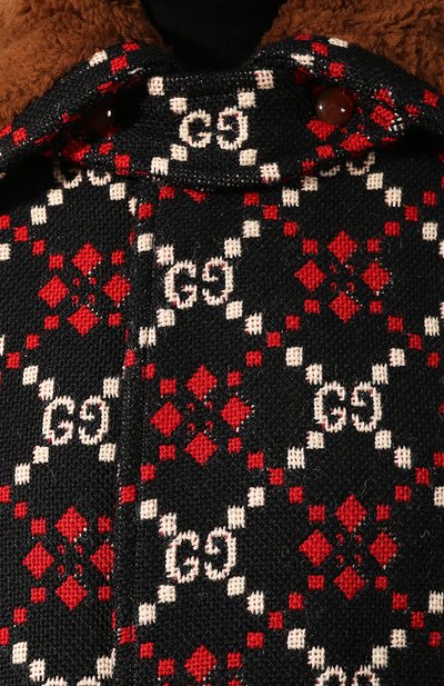 Шерстяное пальто свободного кроя GUCCI, арт. 542933/Z507M, фото 5