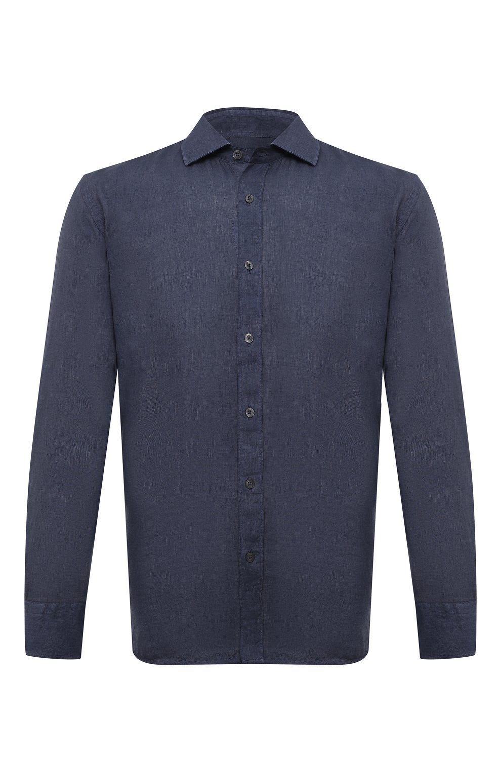 Льняная рубашка 120% LINO темно-синего цвета по цене 26350 руб., арт. Y0M1311/0000115/S00, фото 1 Льняная рубашка 120% LINO, арт. Y0M1311/0000115/S00, фото 1