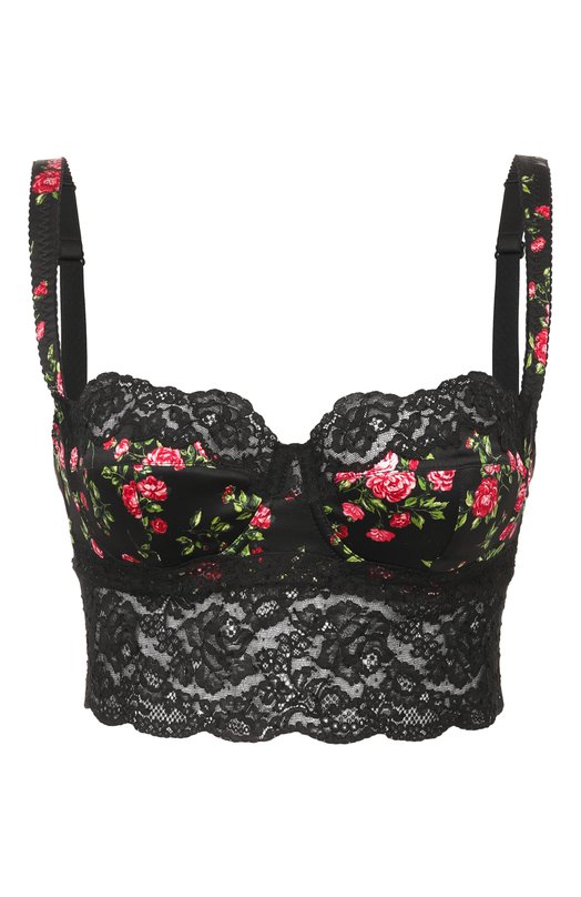 Шелковый бюстгальтер-балконет Dolce & Gabbana 01C93T/0N0C2 Чёрный 01C93T/0N0C2