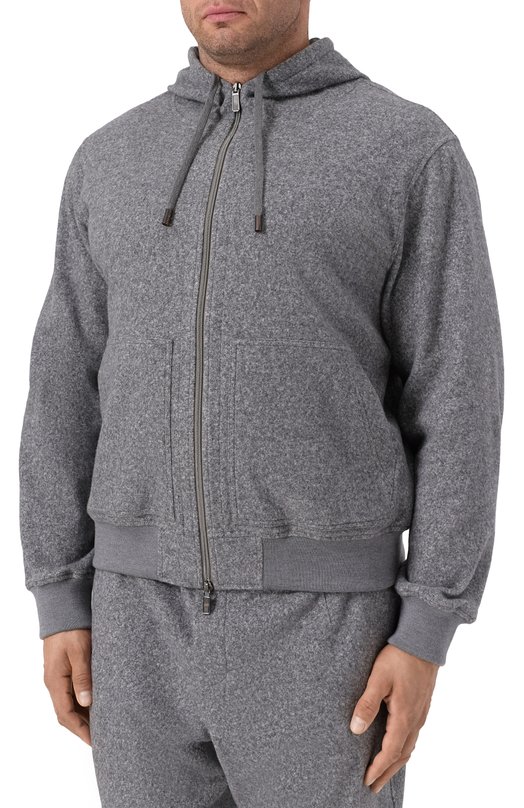 Кардиган из хлопка и шерсти Capobianco 19M409.FS00./58 Серый  19M409.FS00./58 Фото 3