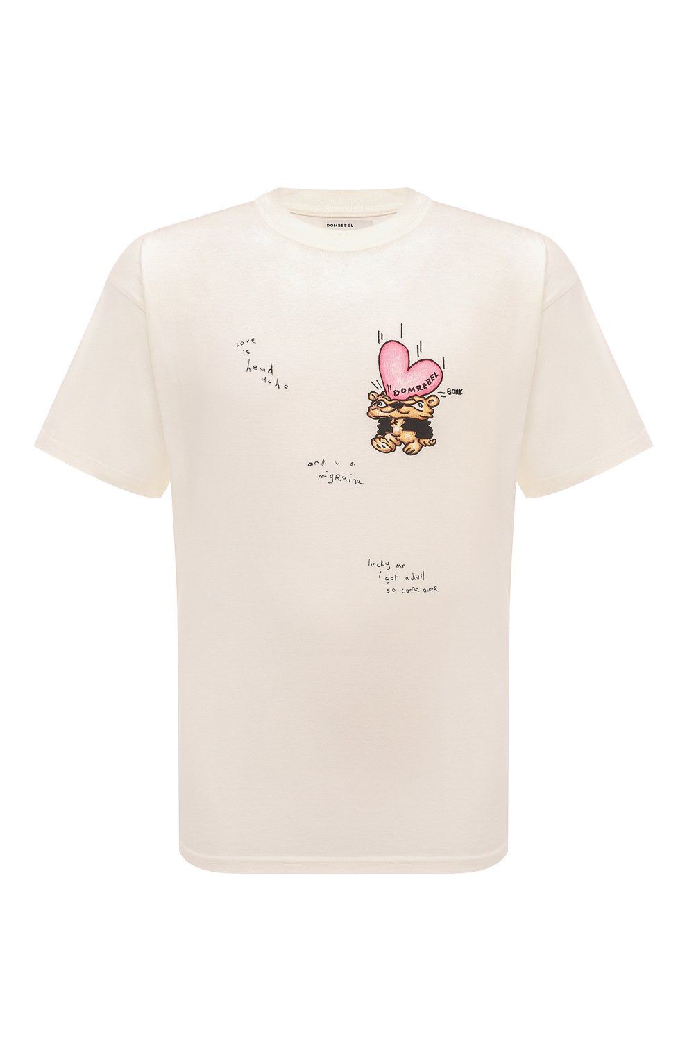 Хлопковая футболка DOMREBEL белого цвета по цене 15400 руб., арт. M MIGRAINE/TSHIRT, фото 1 Хлопковая футболка DOMREBEL, арт. M MIGRAINE/TSHIRT, фото 1