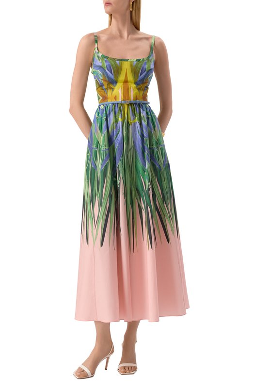 Хлопковое платье Elie Saab D0751PP25/P0019 Разноцветный  D0751PP25/P0019 Фото 3
