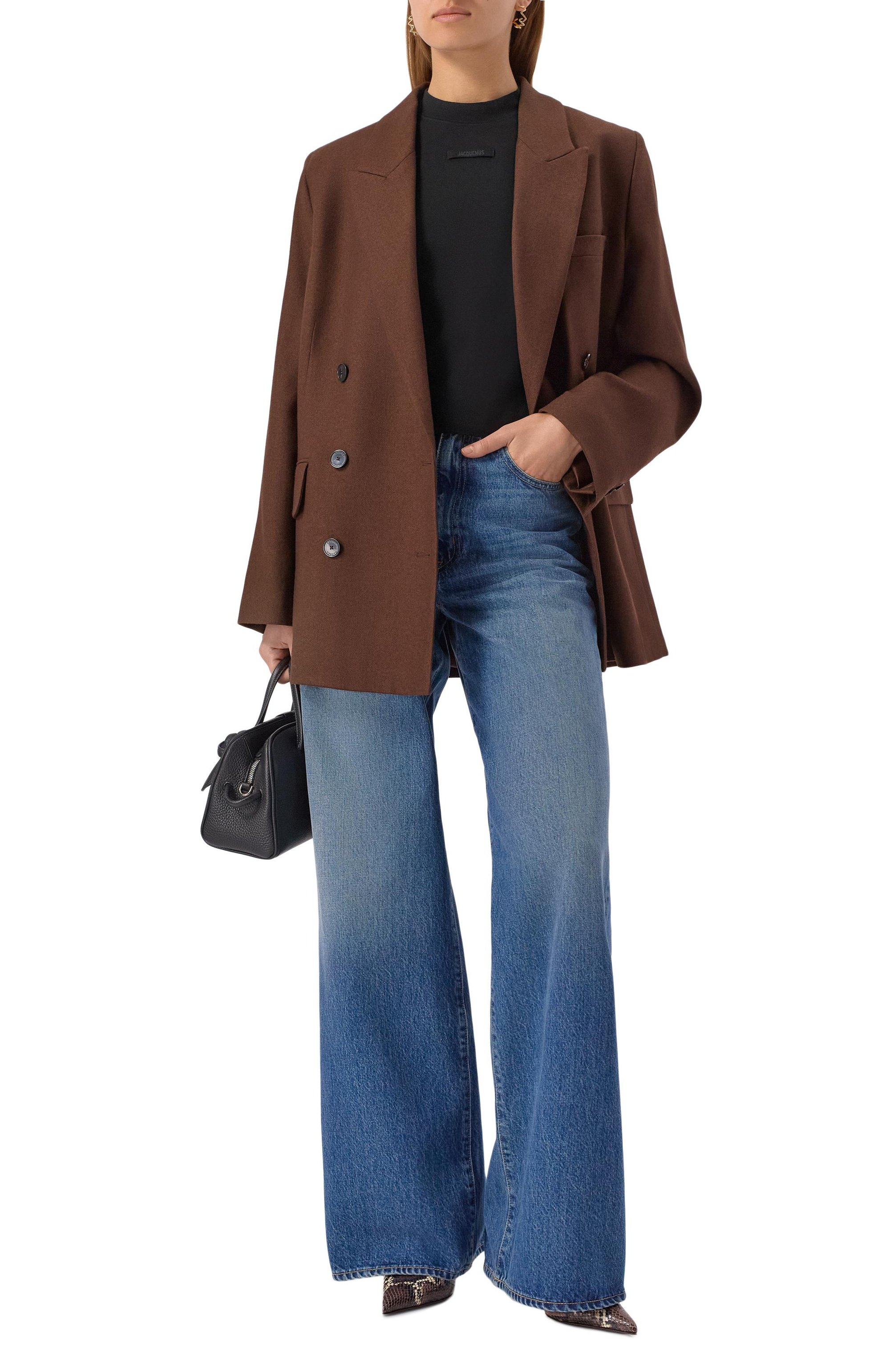 Хлопковая футболка JACQUEMUS черного цвета по цене 25100 руб., арт. 24ETSW00133/AJ00124, фото 2 Хлопковая футболка JACQUEMUS, арт. 24ETSW00133/AJ00124, фото 2