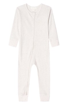Детский хлопковый комбинезон BABYBU светло-бежевого цвета, арт. PN3100NS | Фото 1 (Материал внешний: Хлопок; Нос: Не проставлено; Ростовка одежда: 3 мес | 62 см, 12 мес | 80 см, 6 мес | 68 см, 0 - 3 мес | 50 - 60 см)