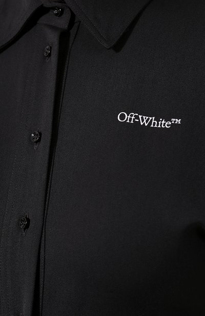 Платье из вискозы OFF-WHITE черного цвета по цене 123000 руб., арт. 0WDB248S20FAB0021001, фото 5 Платье из вискозы OFF-WHITE, арт. 0WDB248S20FAB0021001, фото 5