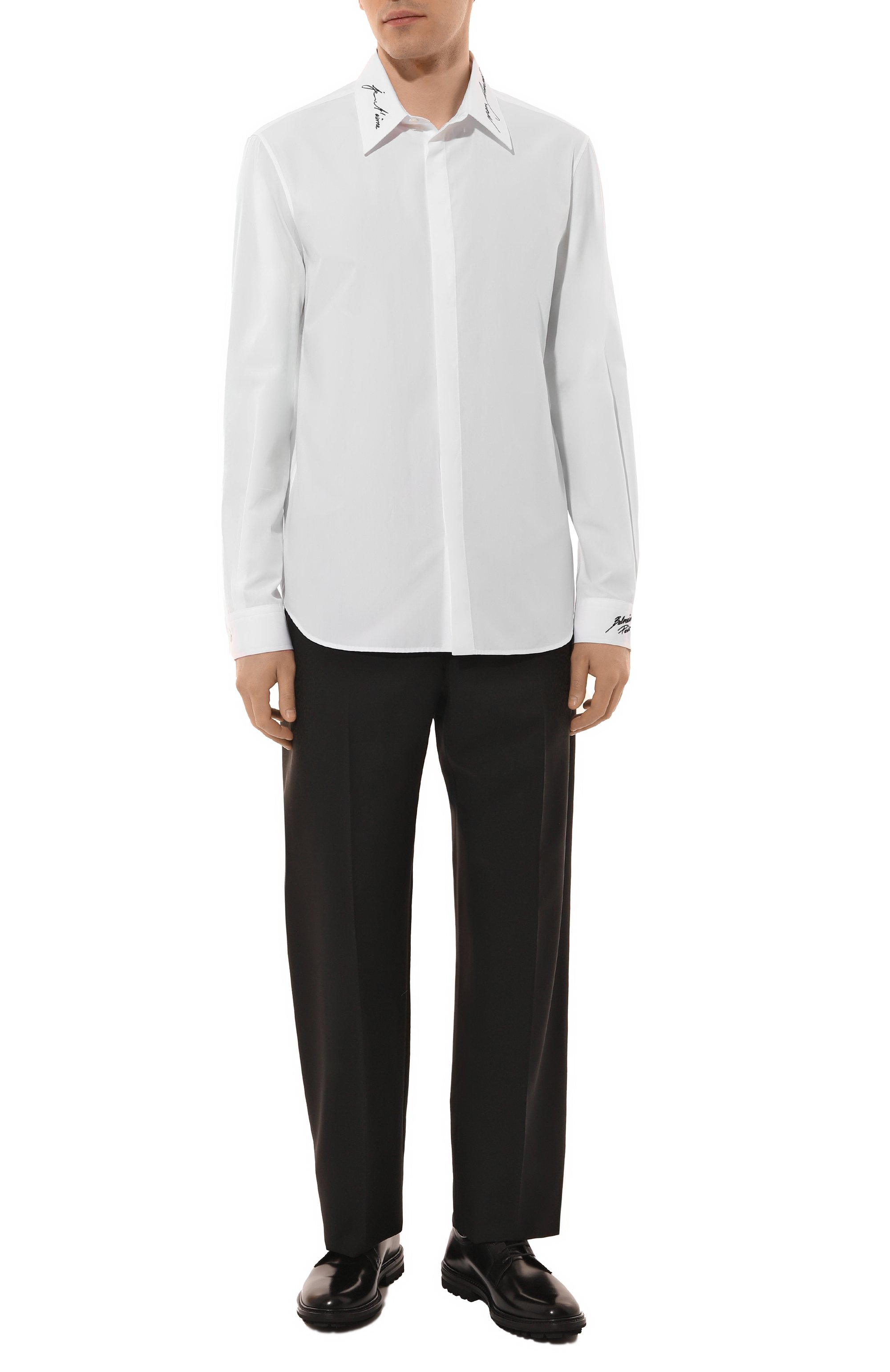 Хлопковая сорочка BALMAIN, арт. EH1HS409/CF43, фото 2