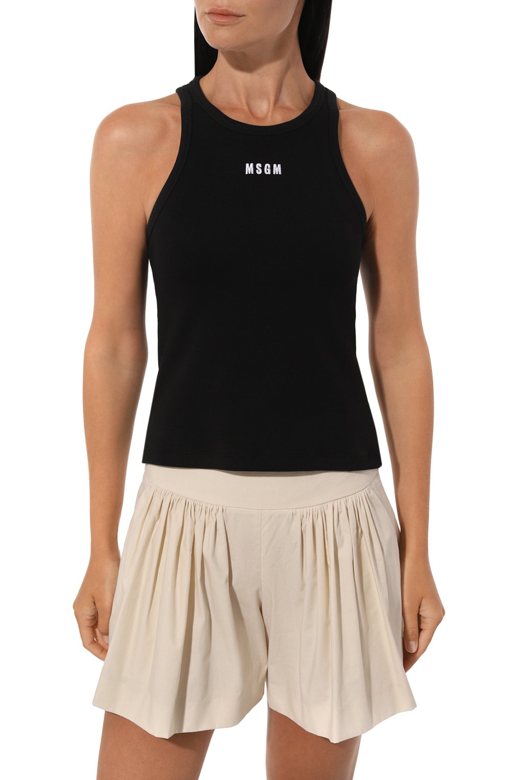 Хлопковая майка MSGM, арт. 3741MDT77/247794, фото 3