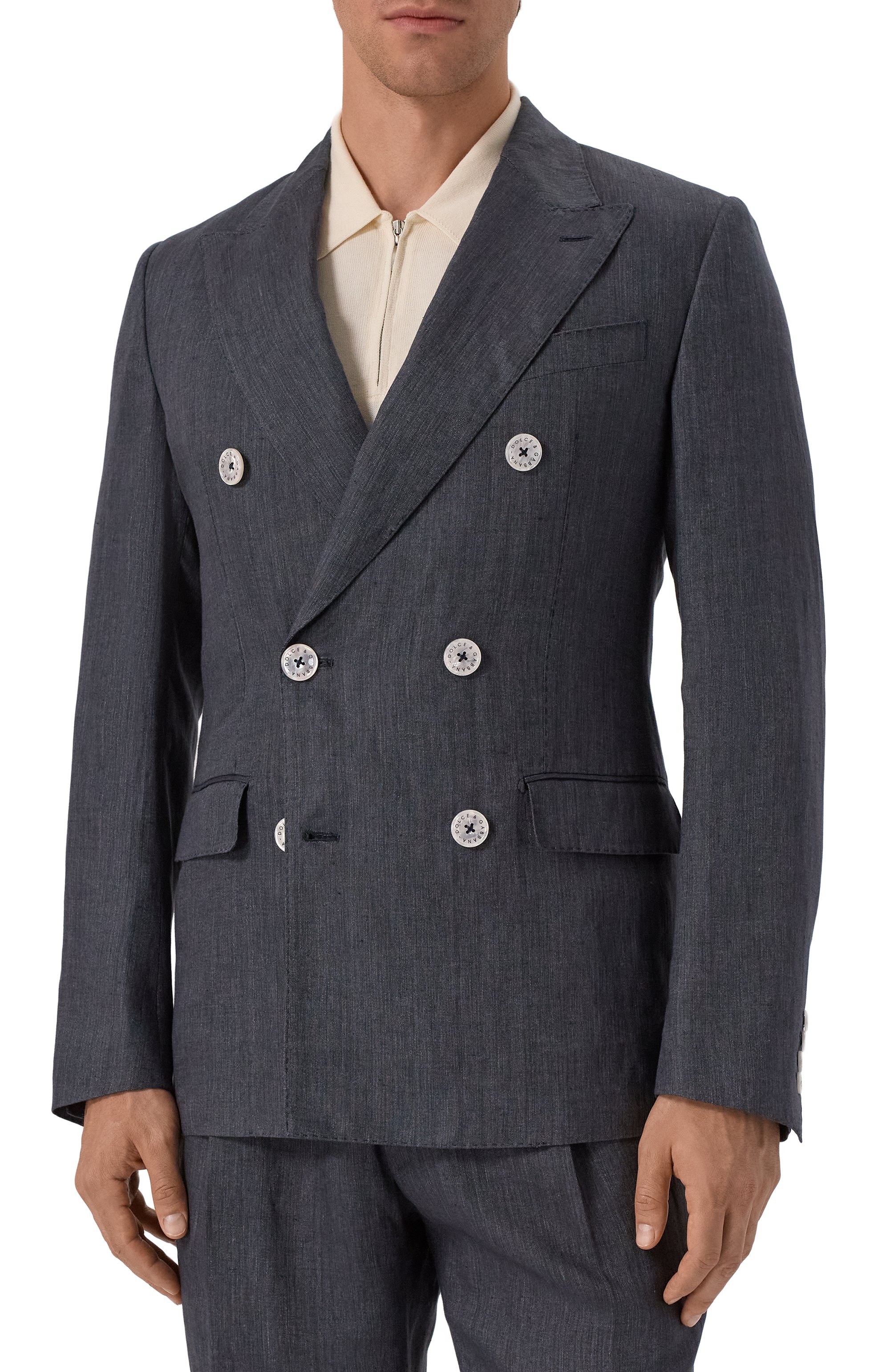 Льняной пиджак DOLCE & GABBANA, арт. G2QS7T/FU4MF, фото 5