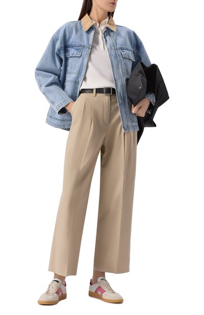 Льняное поло P.A.R.O.S.H. белого цвета по цене 32450 руб., арт. D540885, фото 2 Льняное поло P.A.R.O.S.H., арт. D540885, фото 2