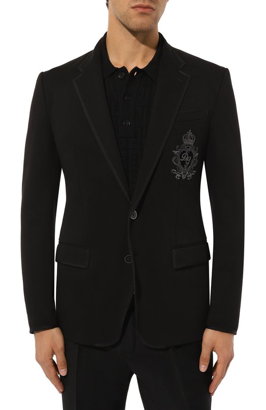 Пиджак из вискозы Dolce & Gabbana G2MR5Z/FUGI2 Чёрный  G2MR5Z/FUGI2 Фото 5