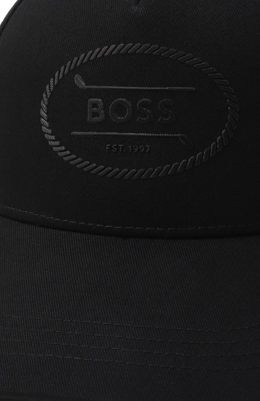 Хлопковая бейсболка BOSS 50539494 Чёрный  50539494 Фото 4