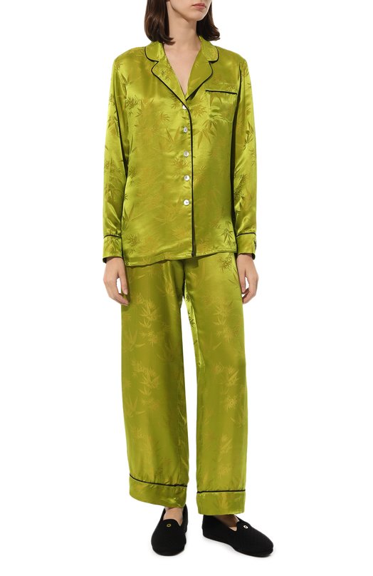 Пижама из вискозы и шелка Kleed Loungewear BAMB00 PYJAMA Зелёный  BAMB00 PYJAMA Фото 2
