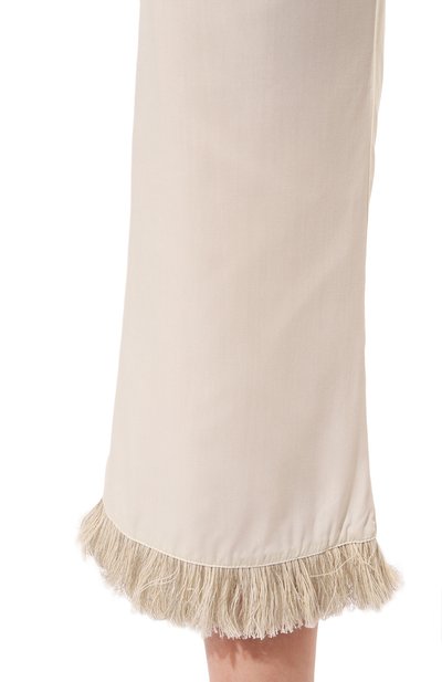 Брюки из вискозы DNUD PARIS кремового цвета по цене 21340 руб., арт. B2417, фото 5 Брюки из вискозы DNUD PARIS, арт. B2417, фото 5