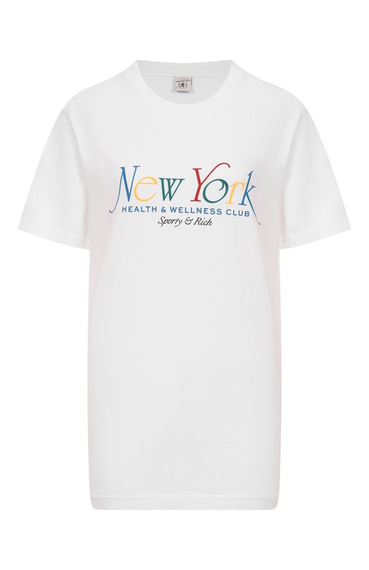 Хлопковая футболка Sporty and Rich T0043622034WH57 Белый T0043622034WH57
