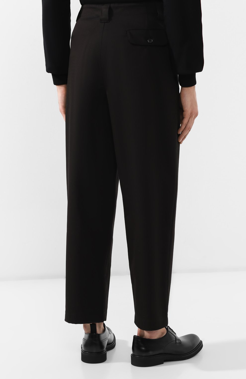 Хлопковые брюки DOLCE & GABBANA черного цвета по цене 83500 руб., арт. GYQZHT/FURB5, фото 4 Хлопковые брюки DOLCE & GABBANA, арт. GYQZHT/FURB5, фото 4