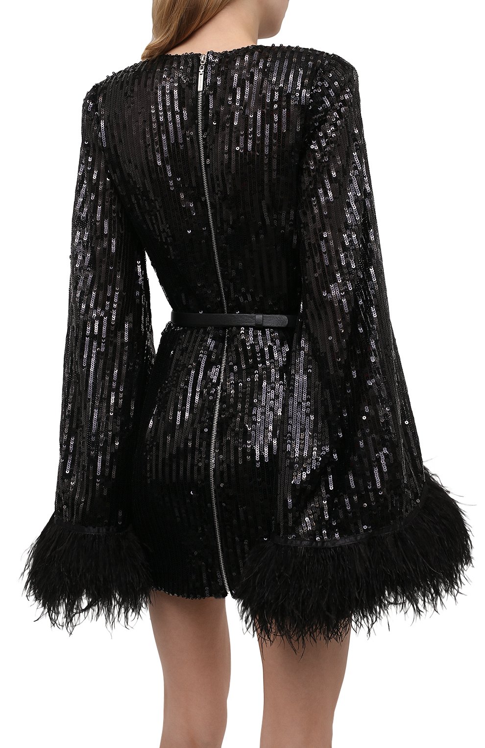 Платье с отделкой перьями и пайетками BRONX AND BANCO, арт. BB-12-0028, фото 4