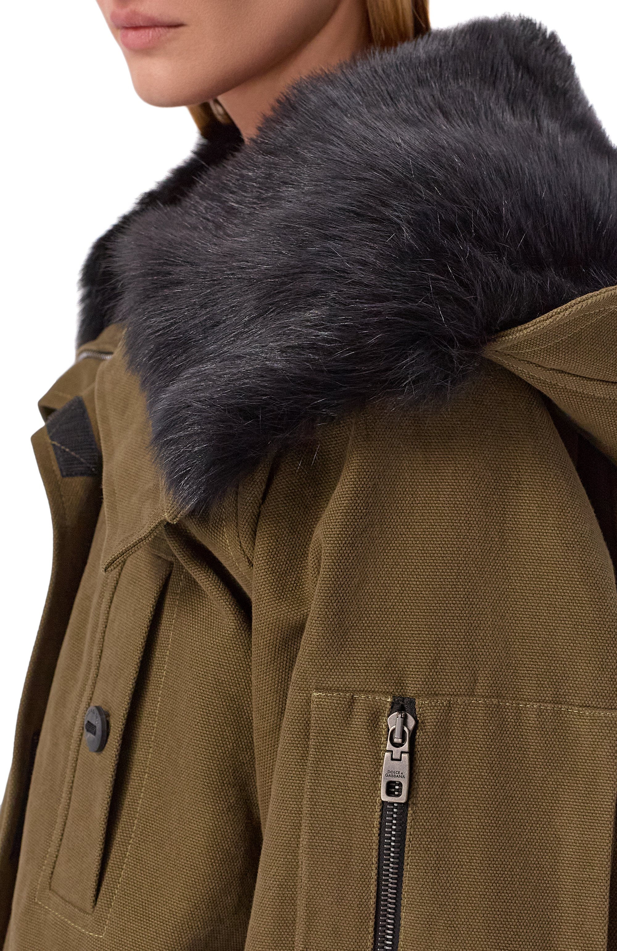 Хлопковая парка с подкладкой из овчины DOLCE & GABBANA, арт. F9U05Z/FU6YD, фото 5