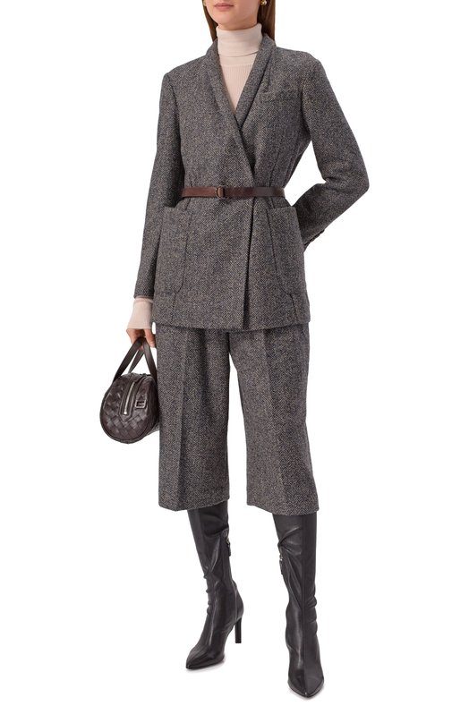 Твидовые шорты Brunello Cucinelli MG529P9038 Синий  MG529P9038 Фото 2