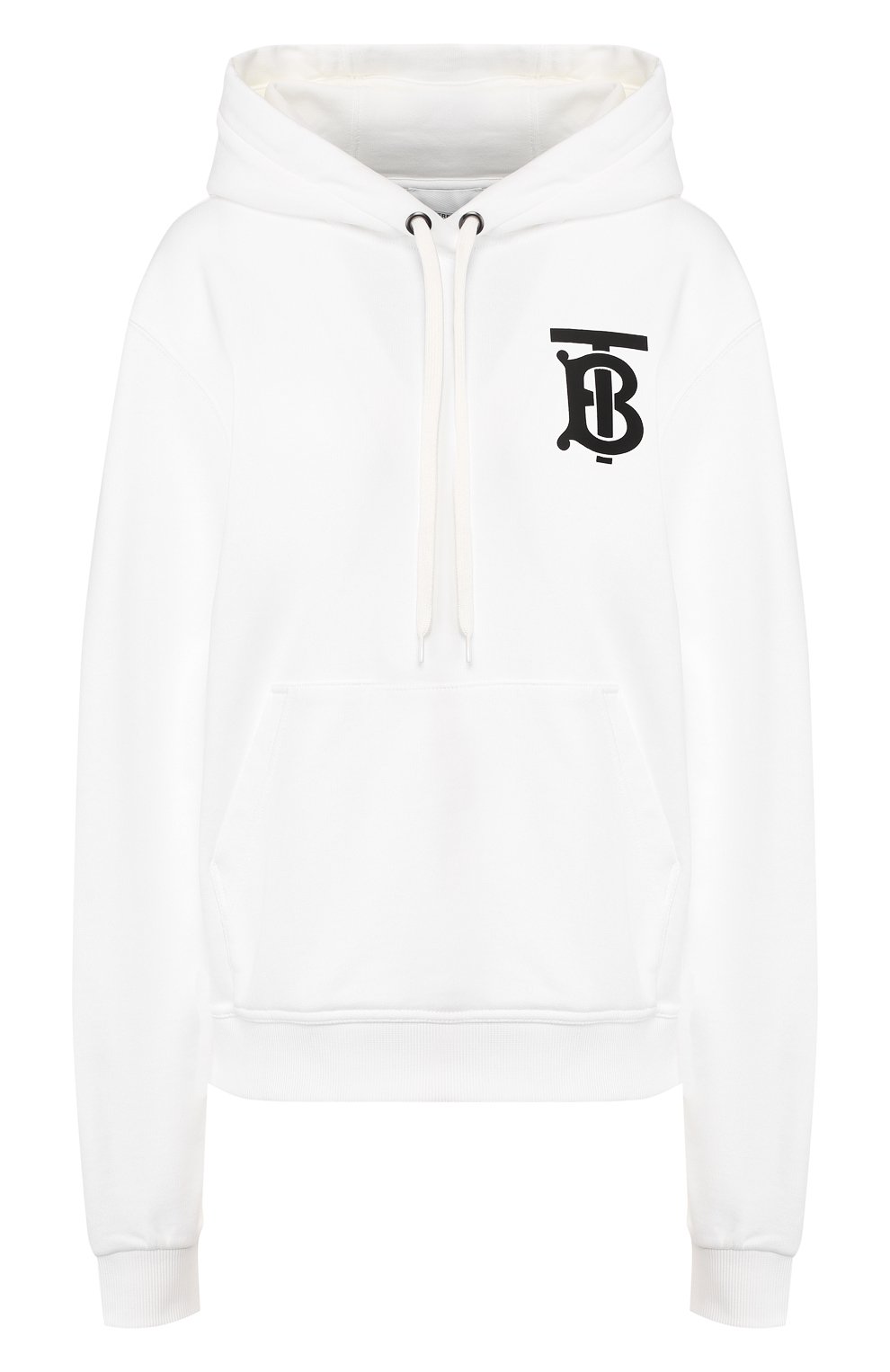Хлопковое худи BURBERRY белого цвета по цене 86150 руб., арт. 8024351, фото 1 Хлопковое худи BURBERRY, арт. 8024351, фото 1