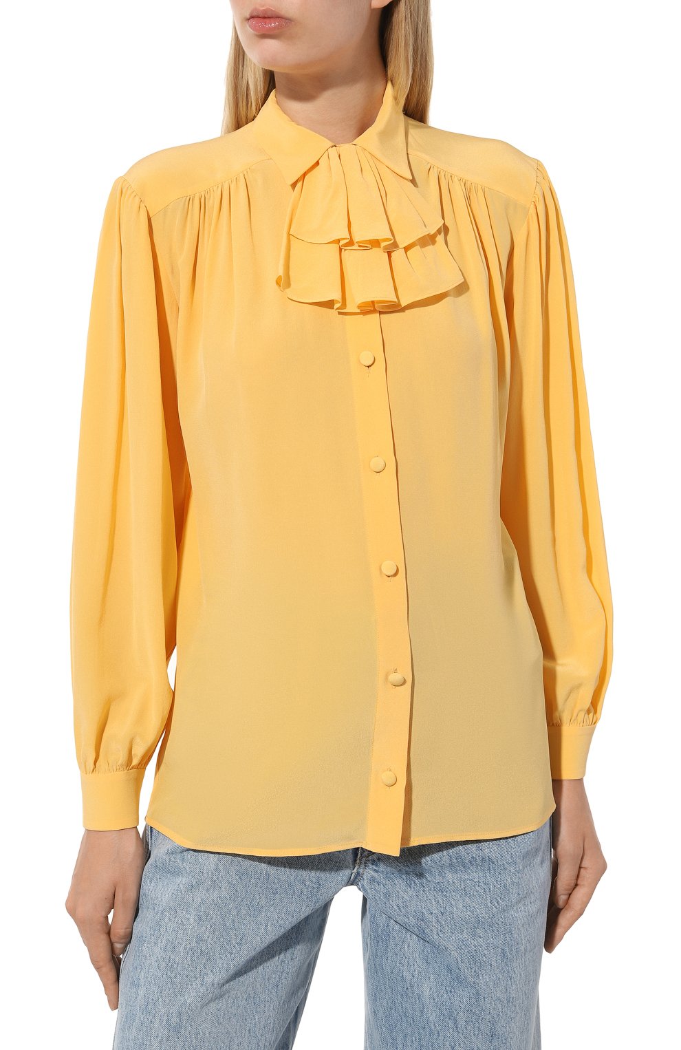 Шелковая блузка GUCCI, арт. 596710 ZAAOG, фото 3