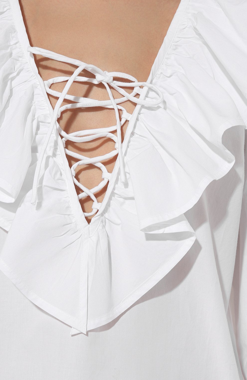 Хлопковая блузка GANNI, арт. F8701, фото 5