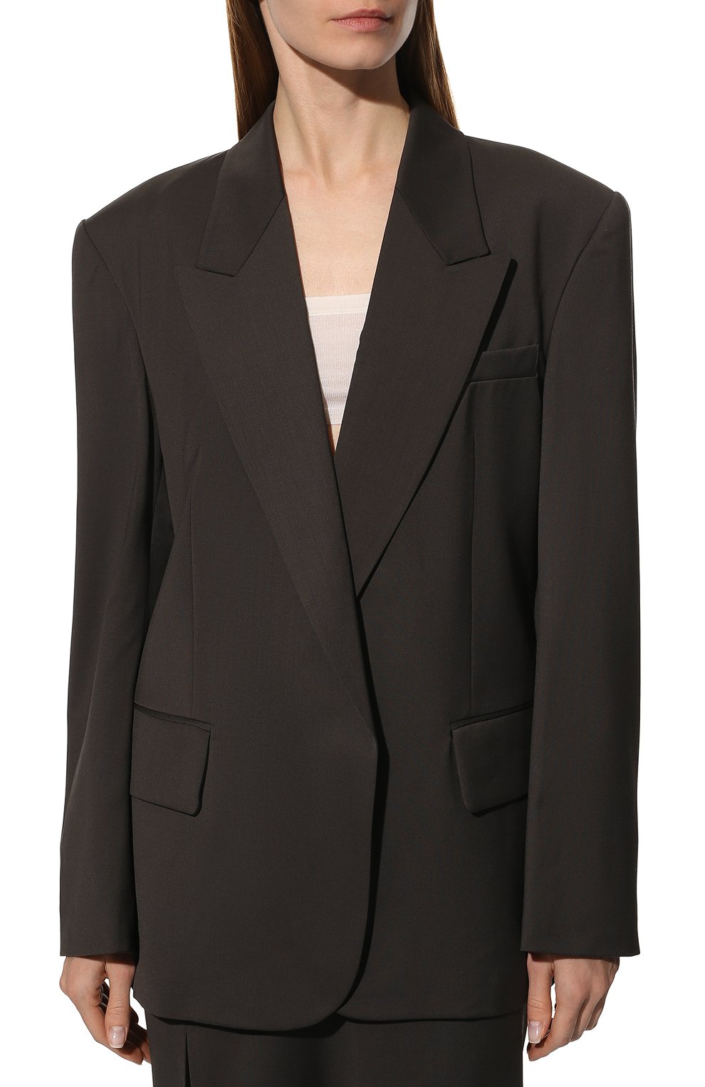 Жакет LOW CLASSIC серого цвета по цене 65400 руб., арт. L0W22PF_BZ04CC, фото 3 Жакет LOW CLASSIC, арт. L0W22PF_BZ04CC, фото 3