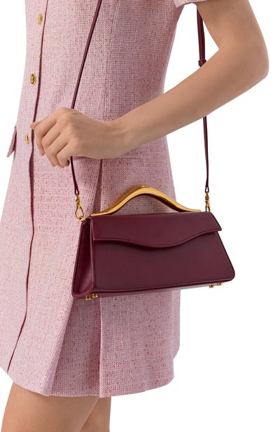 Сумка the petit wave ELIE SAAB бордового цвета по цене 214500 руб., арт. B0010NW26/NL006, фото 2 Сумка the petit wave ELIE SAAB, арт. B0010NW26/NL006, фото 2