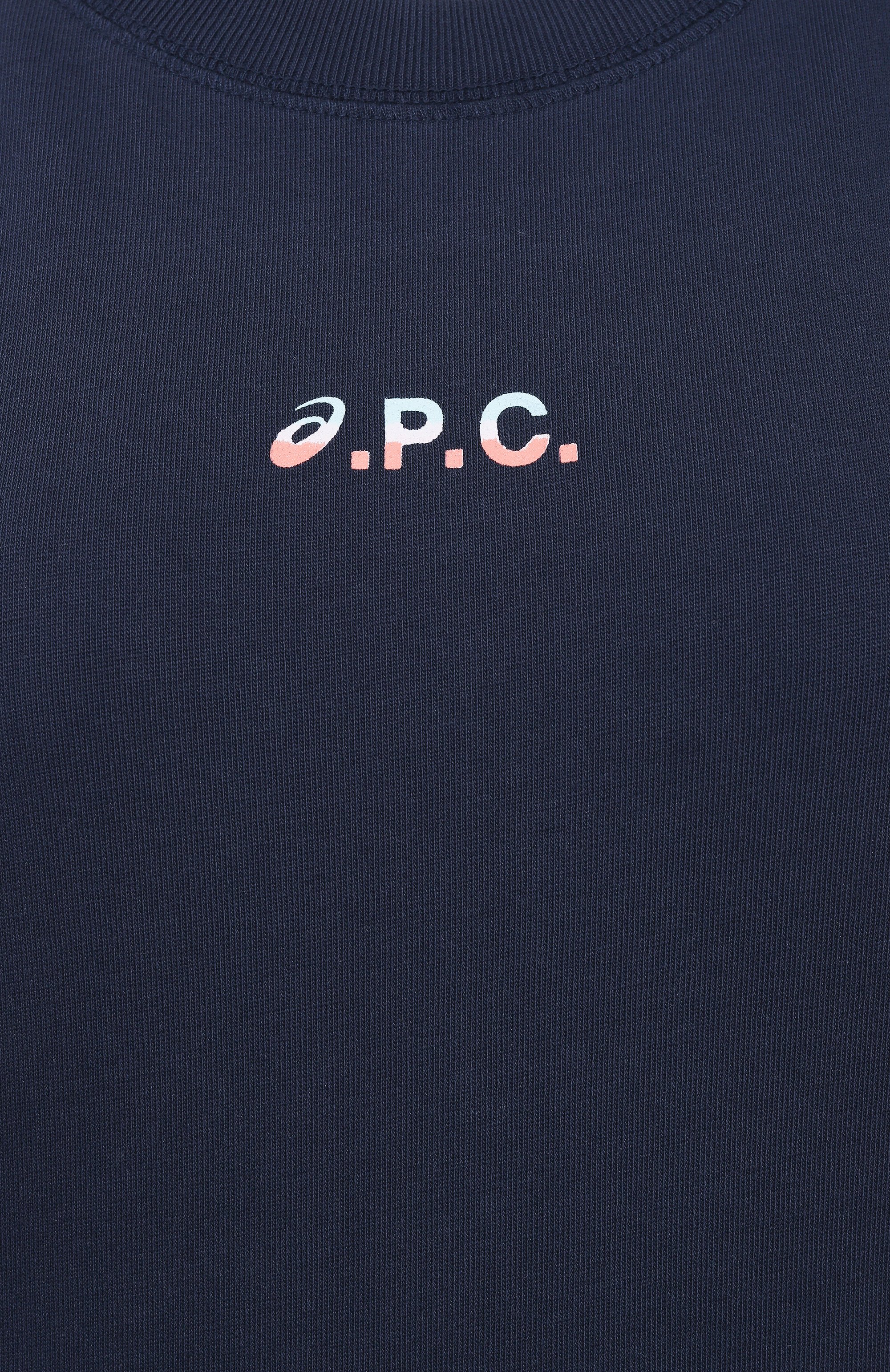 Хлопковая футболка a.p.c. x asics A.P.C., арт. C0EAV-F26454, фото 6