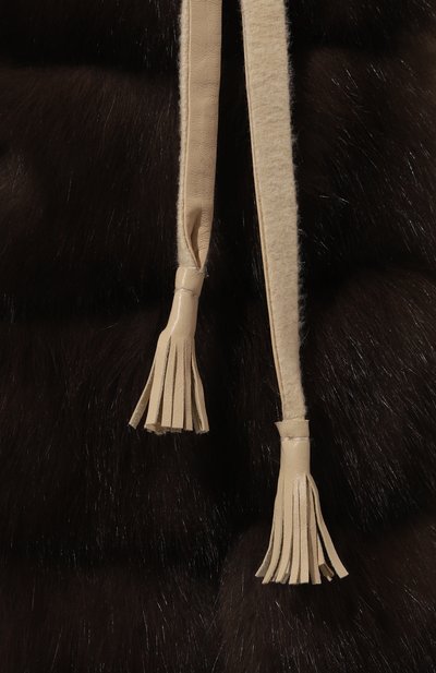 Кашемировое пальто с отделкой из меха соболя SABLEFUR, арт. 72213-SB-11, фото 5