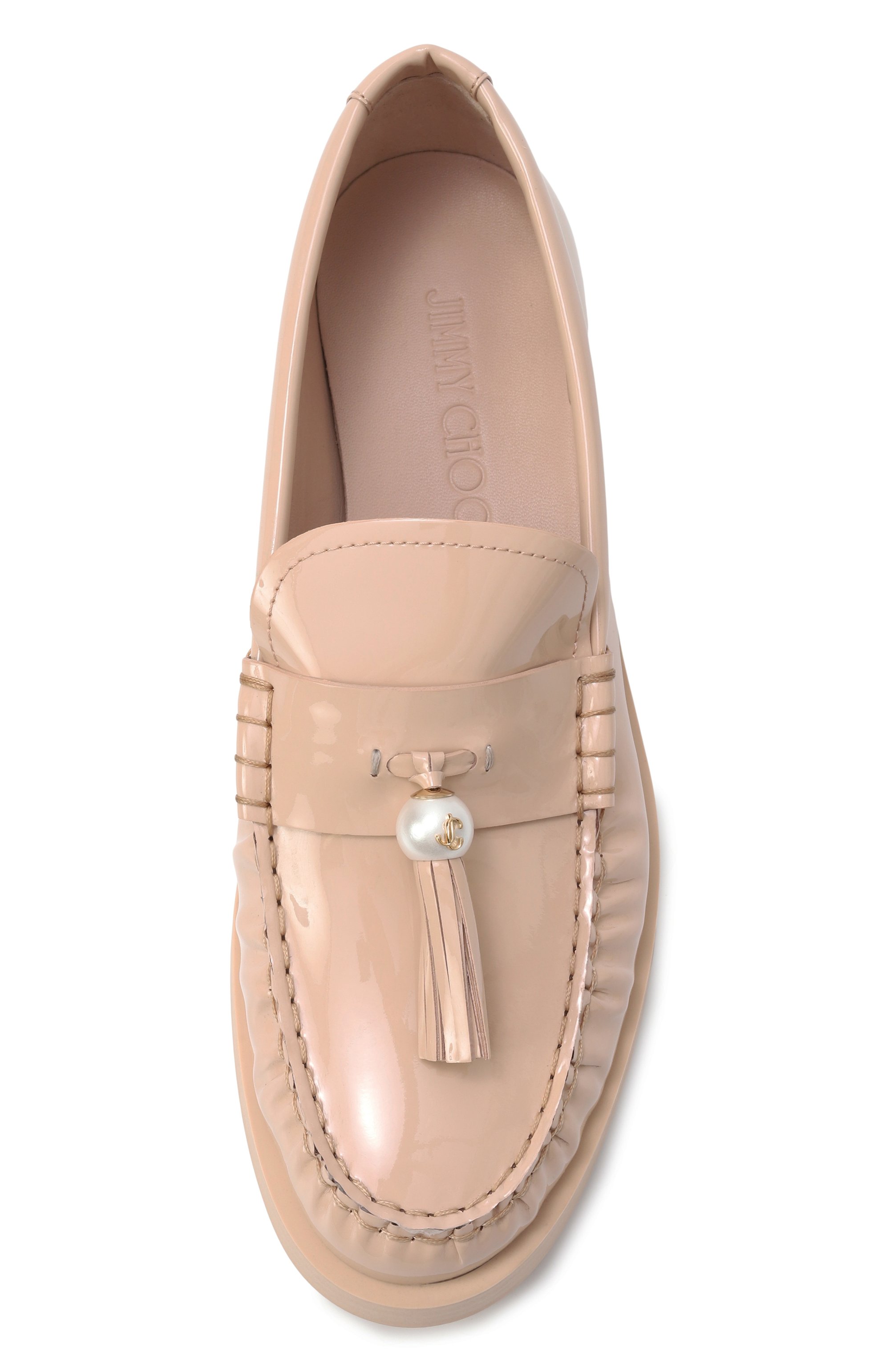 Кожаные лоферы addie JIMMY CHOO светло-бежевого цвета по цене 95700 руб., арт. ADDIE/PEARL/PAT, фото 6 Кожаные лоферы addie JIMMY CHOO, арт. ADDIE/PEARL/PAT, фото 6