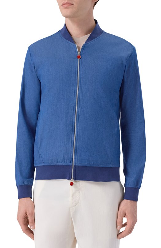 Хлопковый бомбер Kiton UG0001H09696 Синий  UG0001H09696 Фото 3