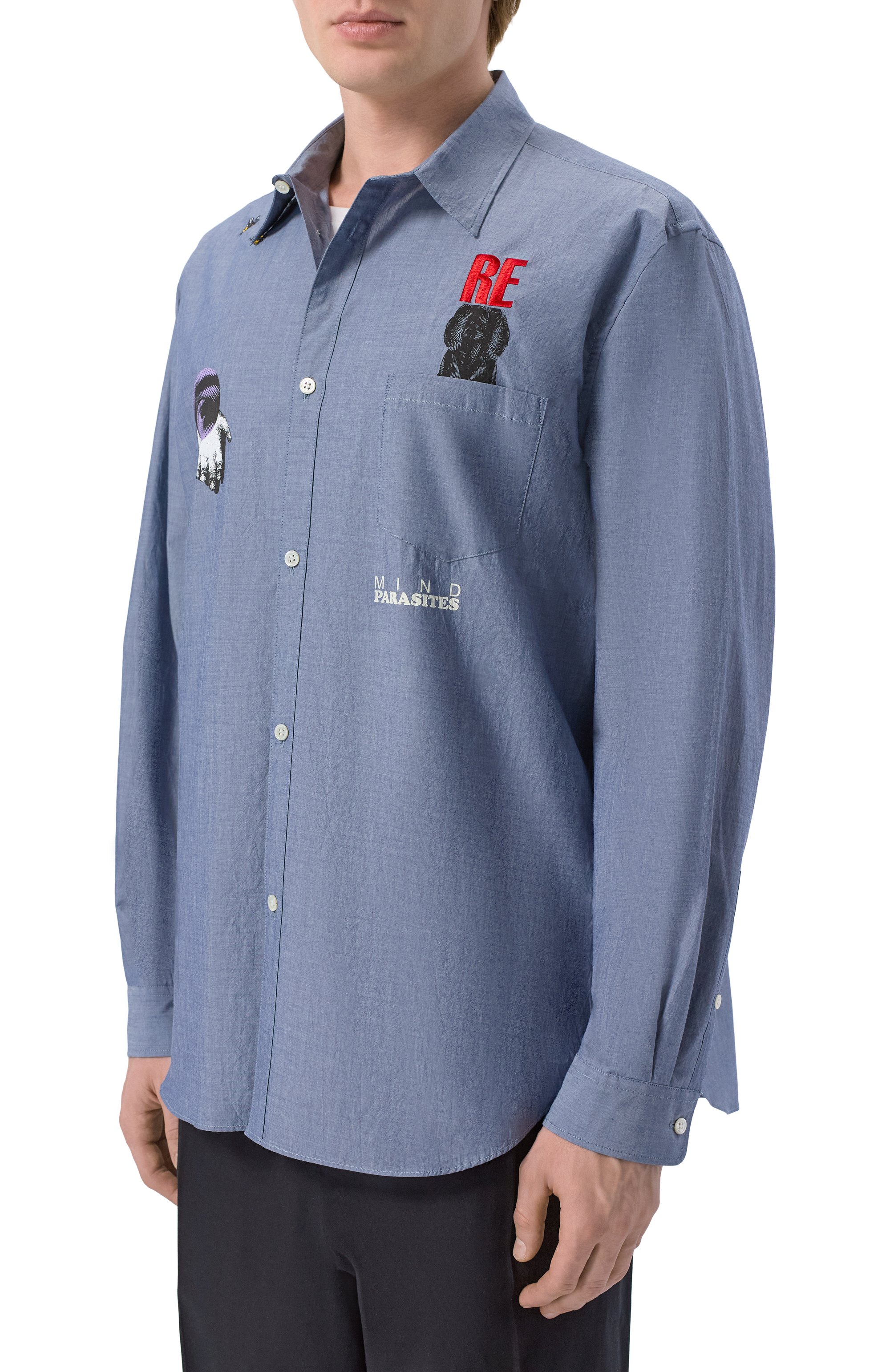 Хлопковая рубашка UNDERCOVER, арт. UP1F4413, фото 3