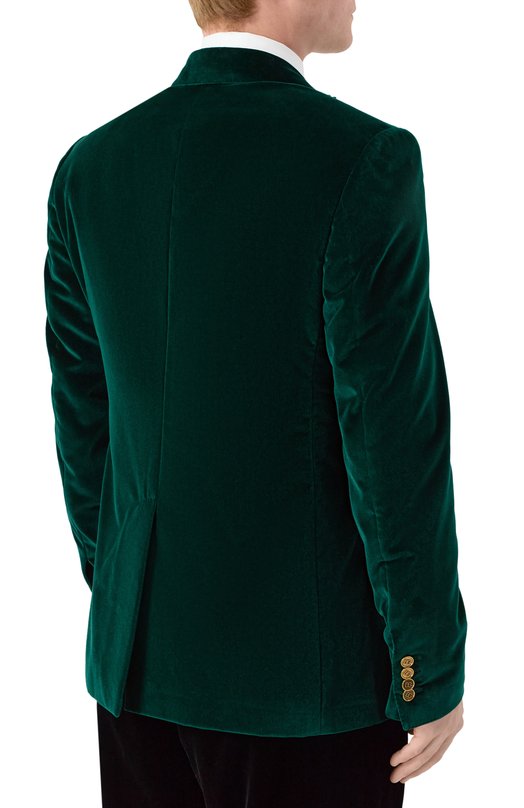 Бархатный пиджак Dolce & Gabbana G2TV8T/FUVKR Зелёный  G2TV8T/FUVKR Фото 4