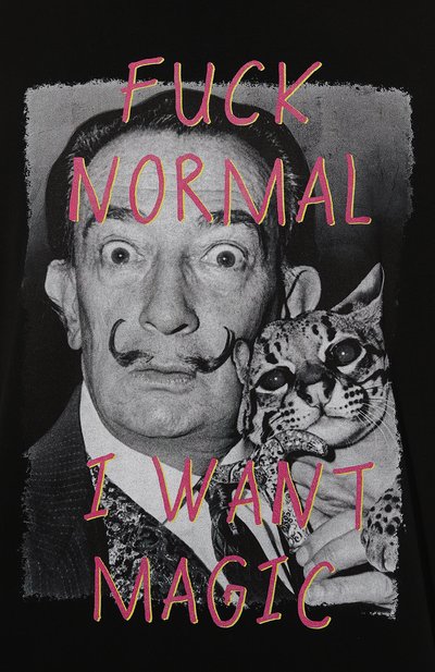 Хлопковая футболка BISIBIGLIO черного цвета по цене 14950 руб., арт. DALI N0RMAL MAGIC, фото 5 Хлопковая футболка BISIBIGLIO, арт. DALI N0RMAL MAGIC, фото 5