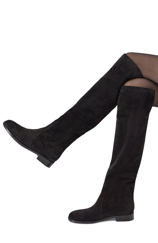 Замшевые ботфорты Gianvito Rossi G80165.20CU0.C45NER0 Чёрный  G80165.20CU0.C45NER0 Фото 2