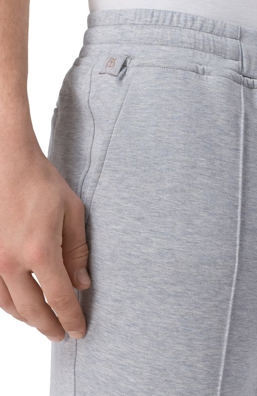 Брюки из хлопка и шелка Capobianco 20M708.DS00. Серый  20M708.DS00. Фото 5